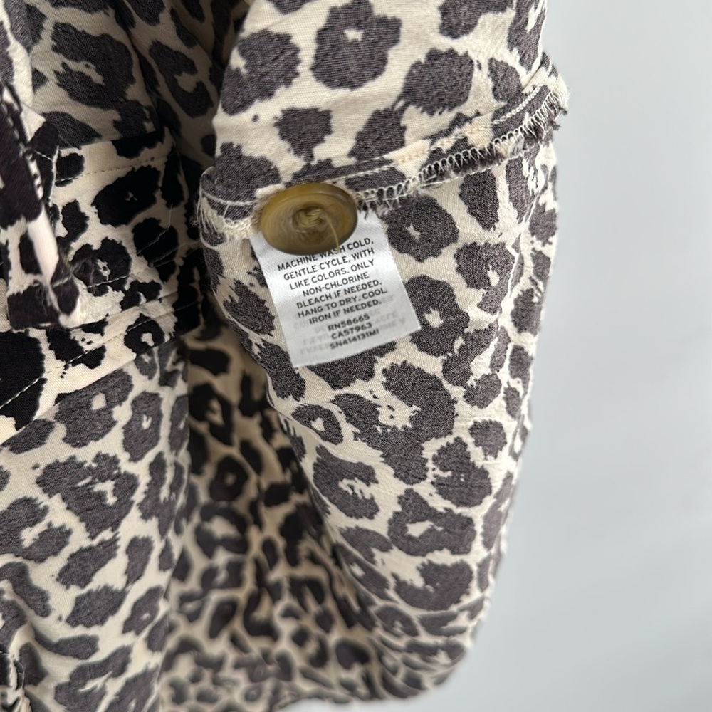 Something Navy Leopard Mini Dress Button Down Sho… - image 6